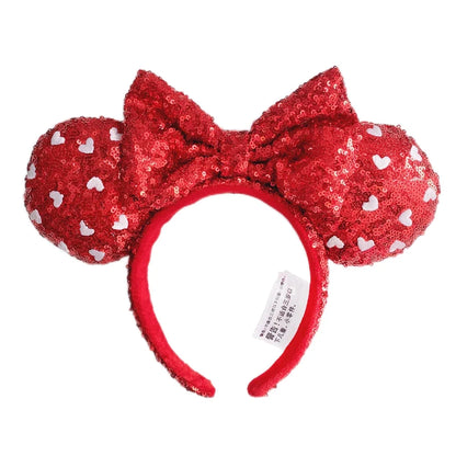 Disney Mickey Minnie Ears Headband – Sequin Bow Costume Cosplay