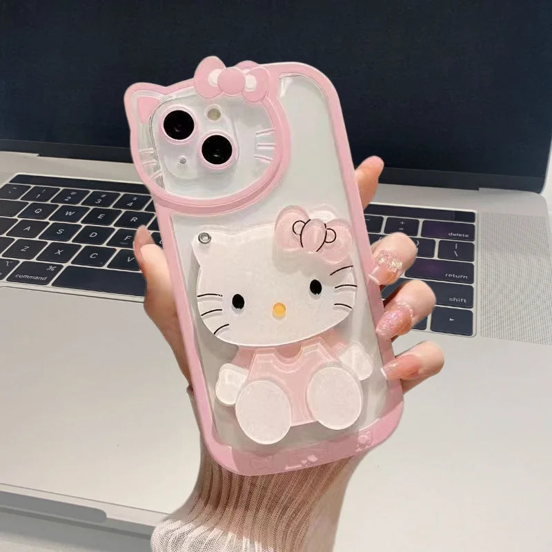 Hello Kitty iPhone Case with Flip Cosmetic Mirror