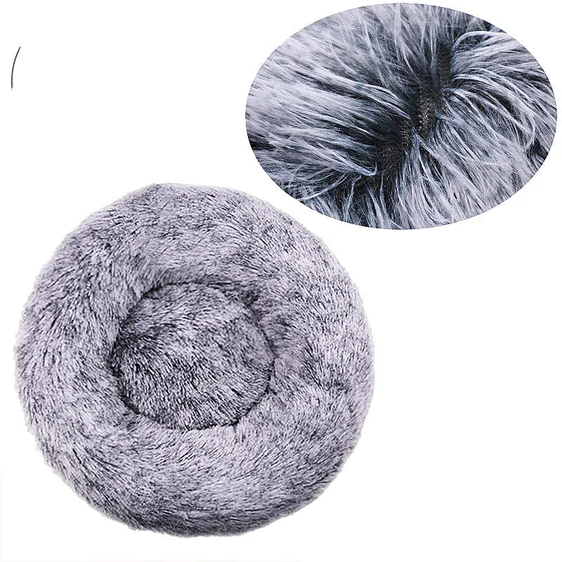 40-90cm 6 Sizes Round Pet Bed Large Dog Super Soft Cat Plush House Medium Winter Warm Sleeping