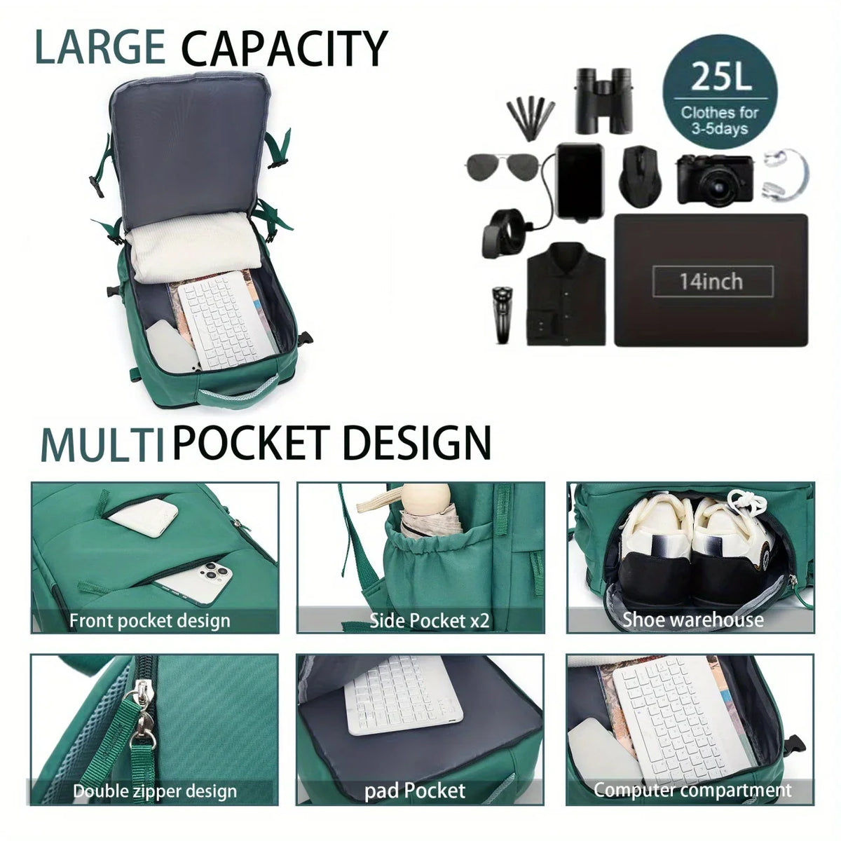 Laptop Backpack for Men & Women – Hiking & School Bag