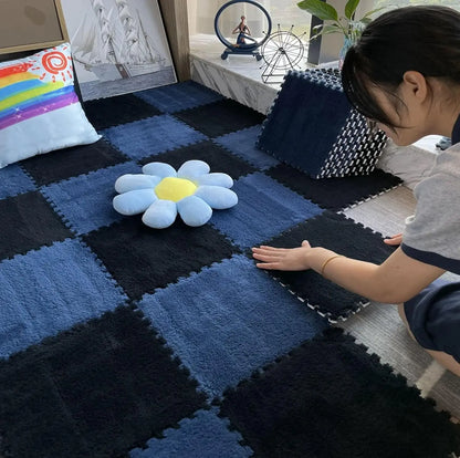 Plush Interlocking Floor Mat Tiles – Set of 10 (30x30cm)