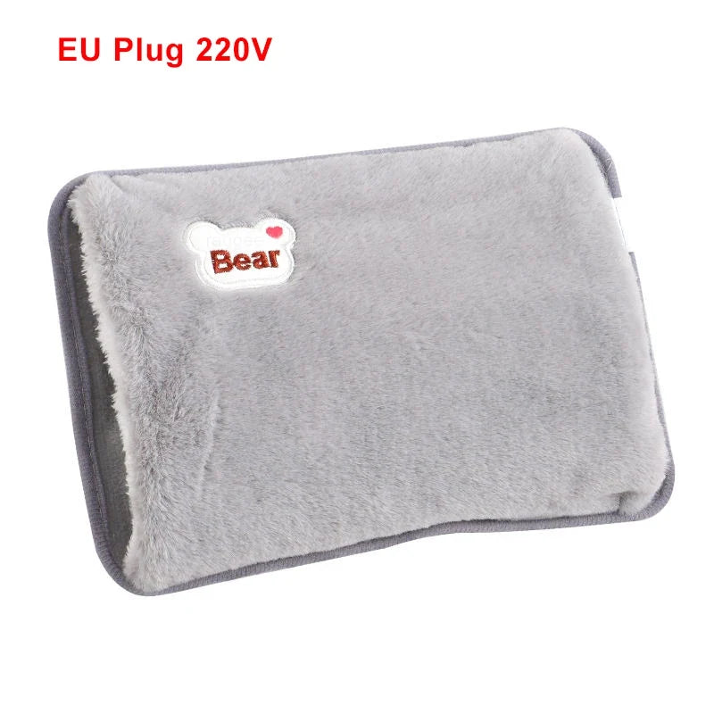 Electric Hot Water Bag Hand Warmer – Rechargeable Soft Plush Heating Pad