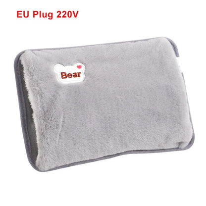 Electric Hot Water Bag Hand Warmer – Rechargeable Soft Plush Heating Pad