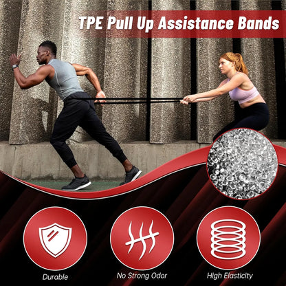 5-Level Pull Up Assistance Bands Men Women Full-Body Training Physical Therapy Home Gym