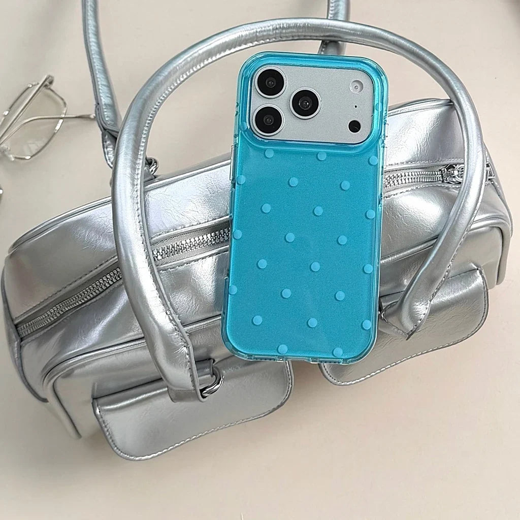 Minimalist Summer Blue Full Screen iPhone Case