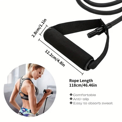 4 Level Resistance Band with Handles for Home Workouts