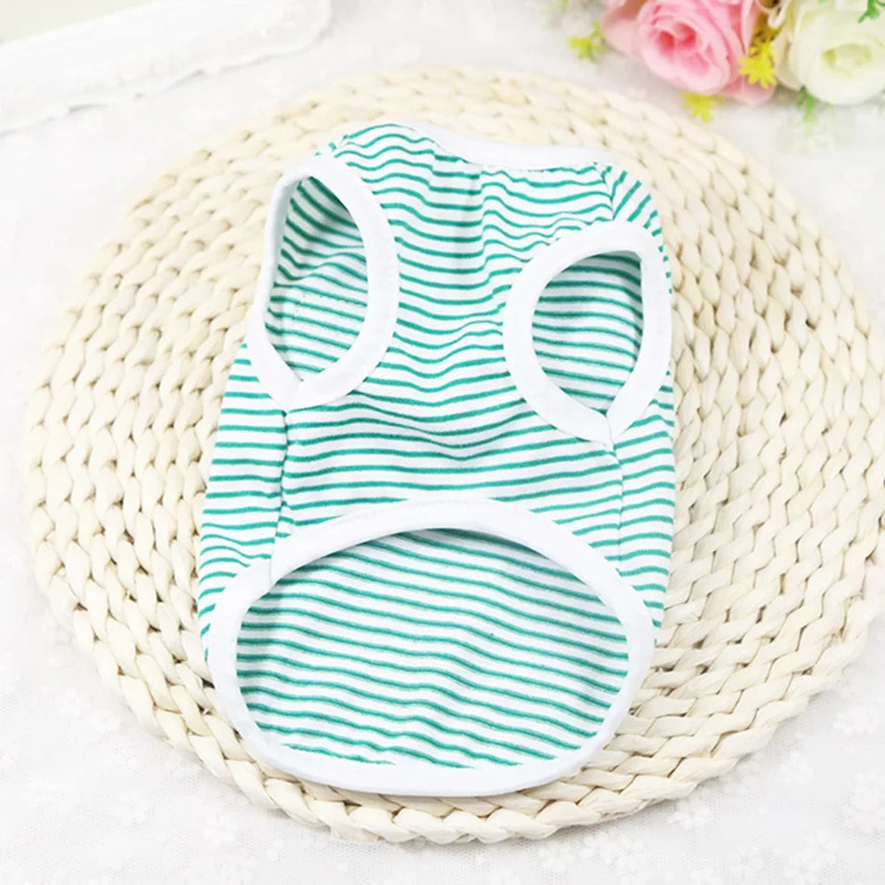 Striped Classic Vest Tank Top for Cats & Small Dogs