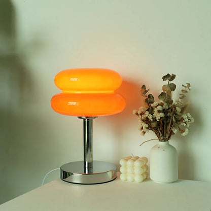 Macaron Glass Table Lamp – Dimmable Bedside Atmosphere Light