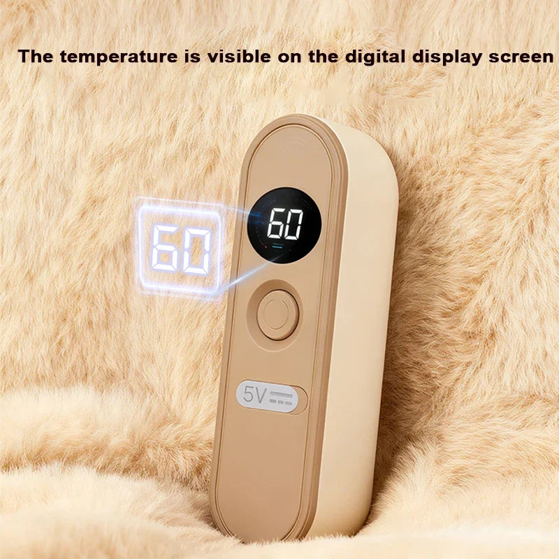Electric Hand Warmer with Digital Display – Fast Heating, Long-Lasting