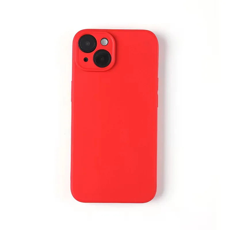 Luxury Liquid Silicone Phone Case for iPhone 13 Mini 14 15 Pro Max Plus