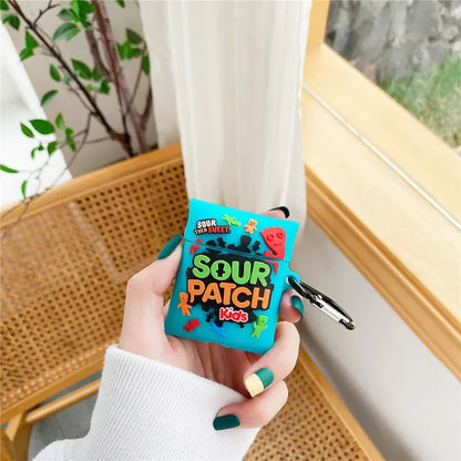 Cute Cartoon Snack AirPods Case – Fun 3D Silicone Protective Cover