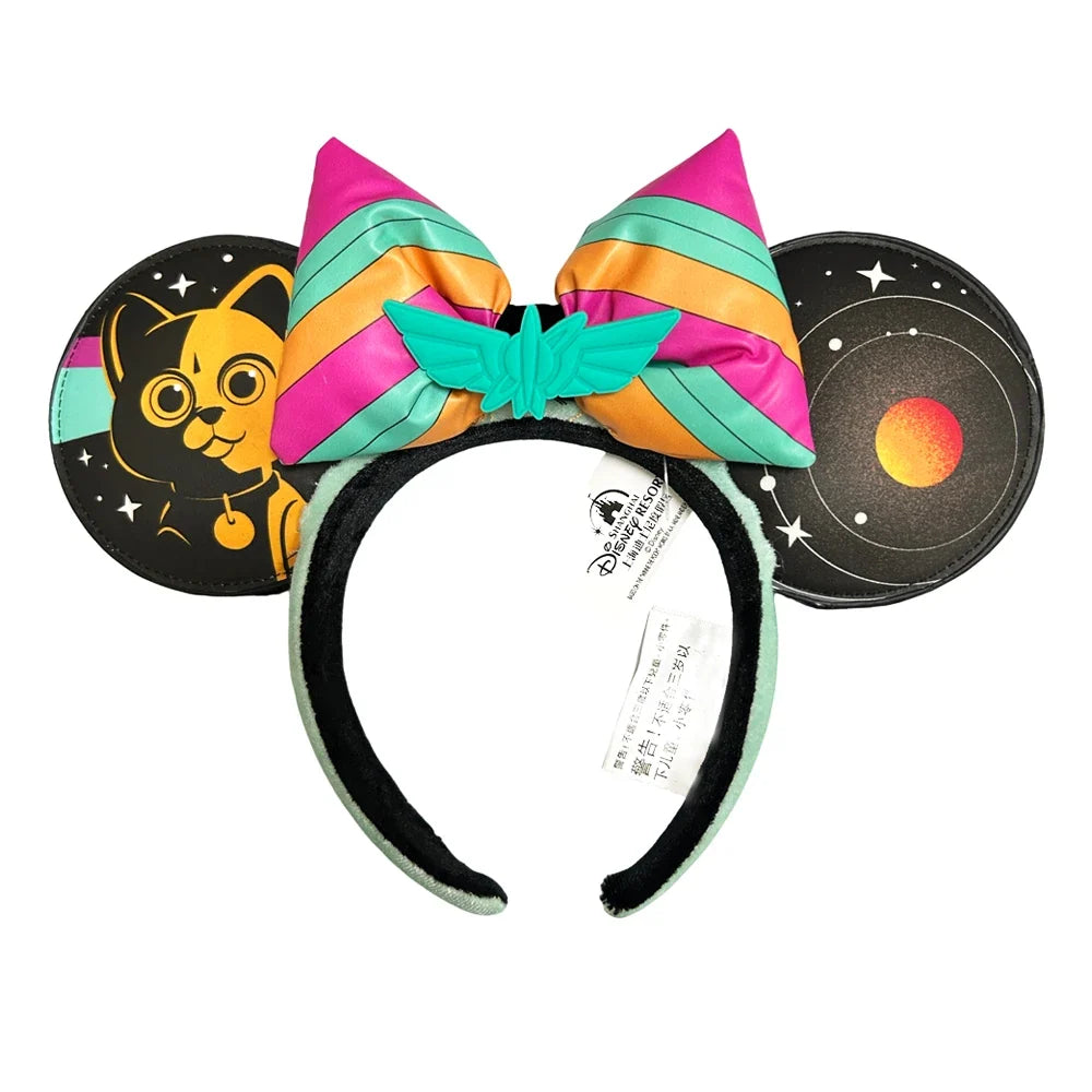 Disney Minnie Mouse Ear Headband with Bow – PU Leather Disneyland Ears