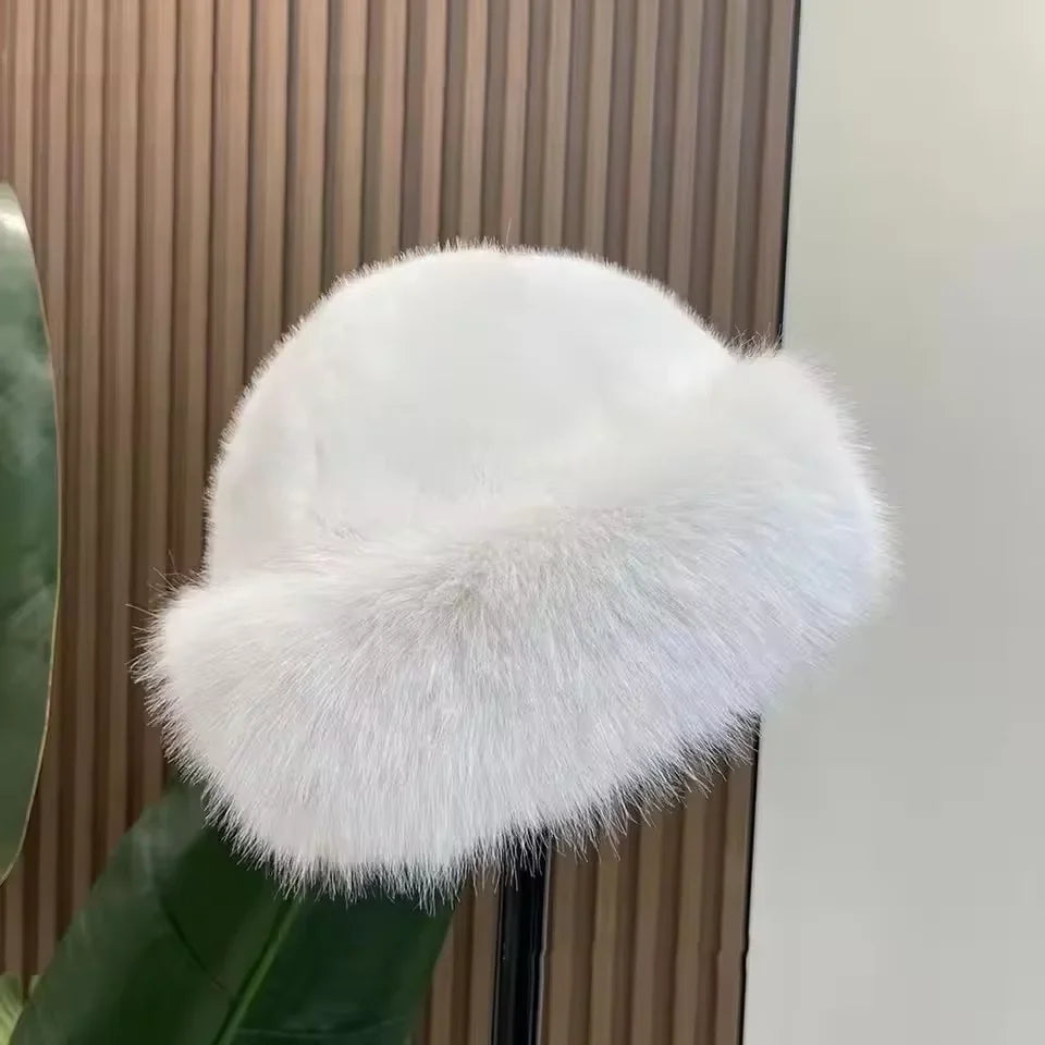 Faux Fur Winter Hat for Women – Warm Fluffy Beanie with Ear Protection