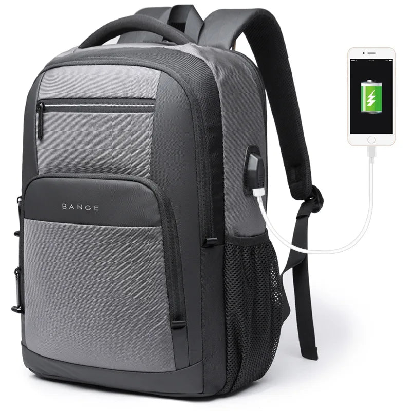 Laptop Backpack with USB Charging Port – Men's Business Travel Bag
