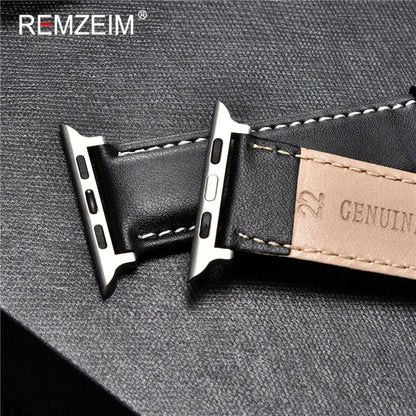 Men’s PU Leather Business Strap for Apple Watch, 38–49mm