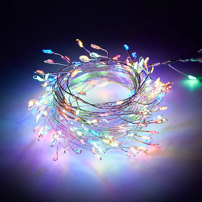 LED Firecracker Fairy String Lights – USB Powered with Remote Control, 3/6/9M