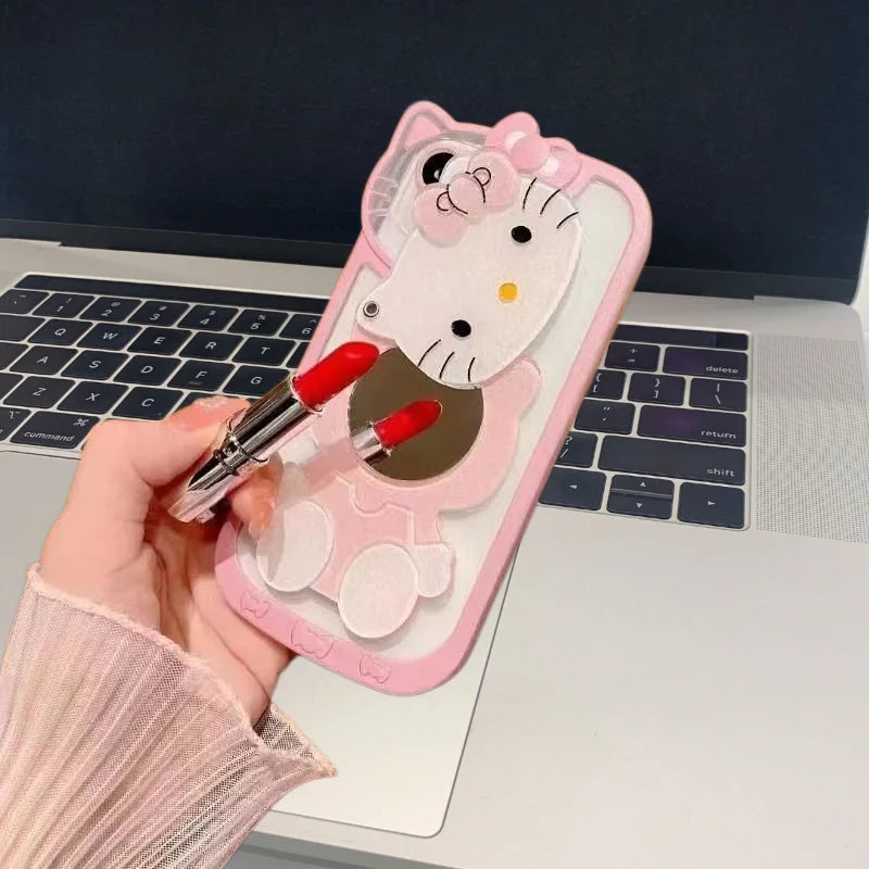 Hello Kitty iPhone Case with Flip Cosmetic Mirror