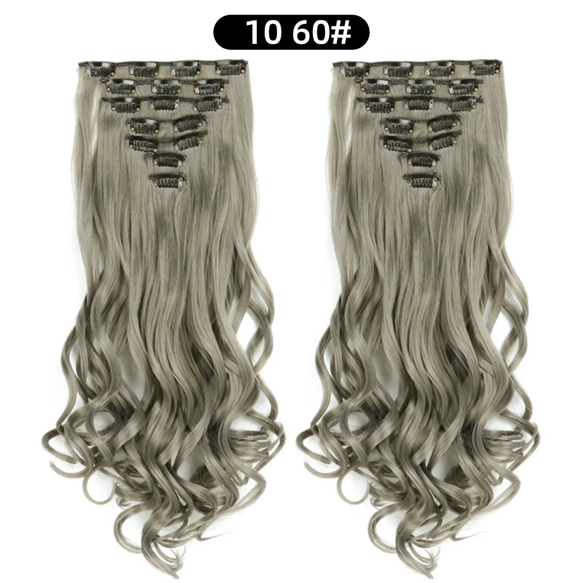 22 Inch Curly Wavy Clip In Hair Extensions 7PCS