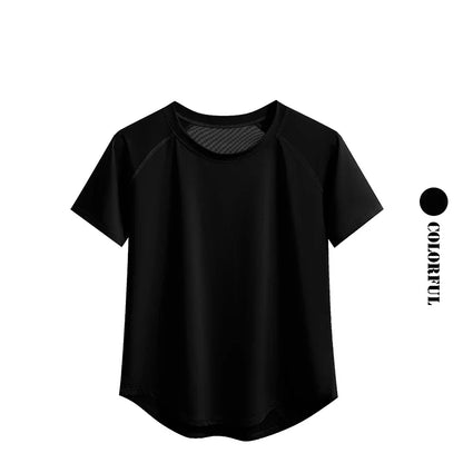 Drur Yoga Tops Sportswear Woman Gym Shirts Breathable Quick Dry Short Sleeve Workout T Shirt Jogger
