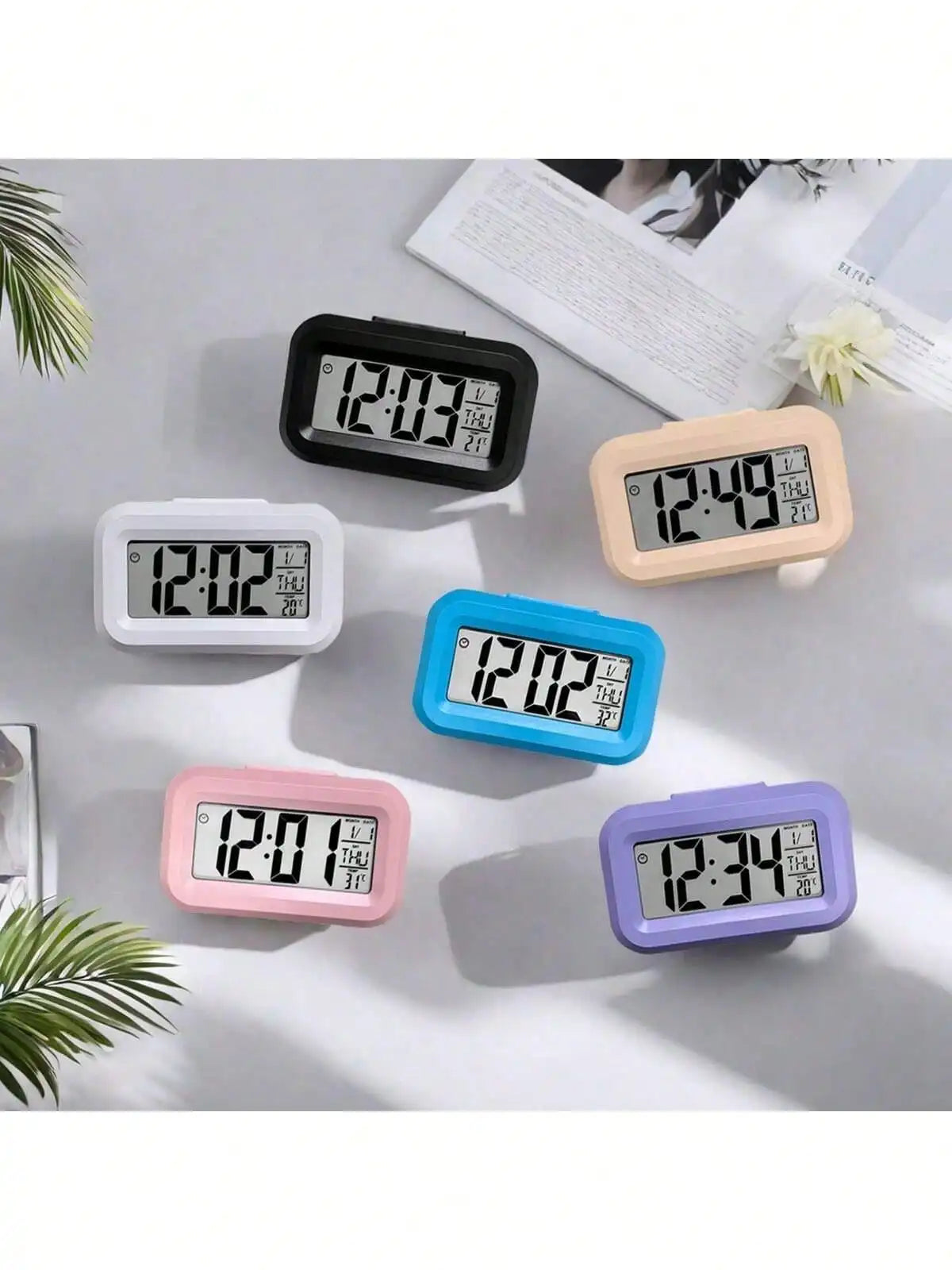 Digital Alarm Clock – Mini Smart Bedside Clock with Glow Display