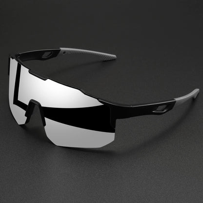 Oversized Sports Sunglasses – Wraparound Mirror Lens