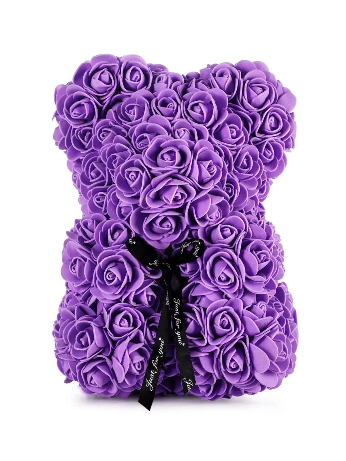 Rose Teddy Bear Gift – Artificial Flower Bear with LED Lights