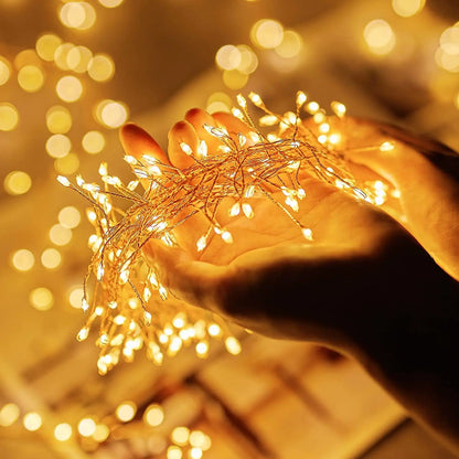 LED Firecracker Fairy String Lights – USB Powered with Remote Control, 3/6/9M