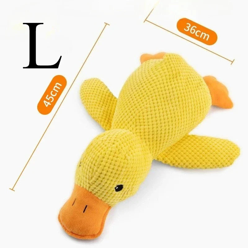 Duck Dog Toy Plush Chew Resistant Durable Quacking Sound Teeth Grinding Relief Soft Companion Small