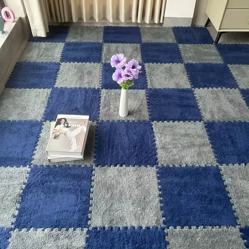 Plush Interlocking Floor Mat Tiles – Set of 10 (30x30cm)