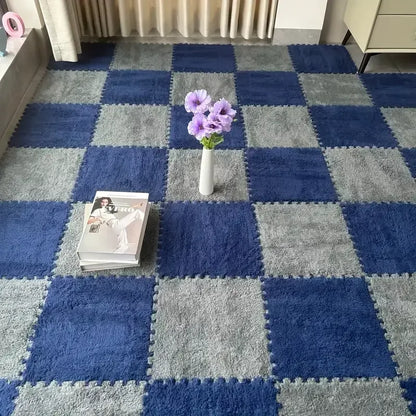 Plush Interlocking Floor Mat Tiles – Set of 10 (30x30cm)