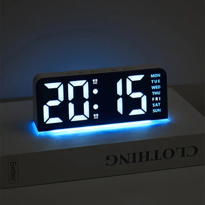 LED Digital Alarm Clock with Night Light, Temperature Display & Snooze