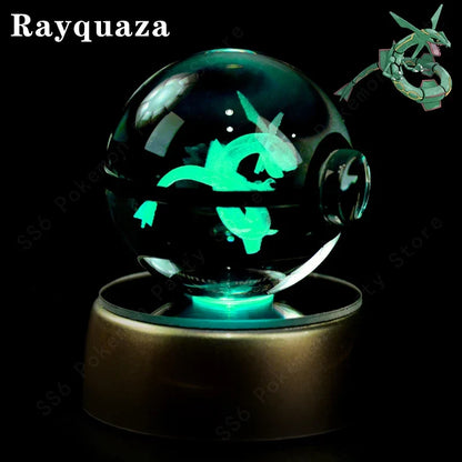 Pokémon 3D Crystal Ball Night Light with Mewtwo & Pikachu
