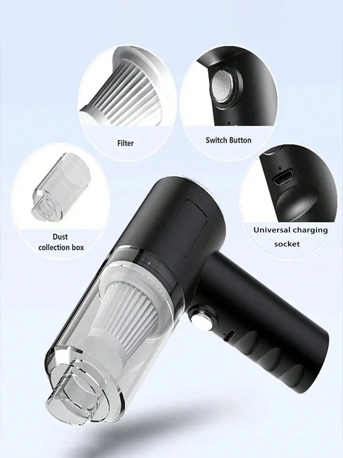 Multifunctional Cordless Handheld Vacuum Cleaner with Multiple Nozzles