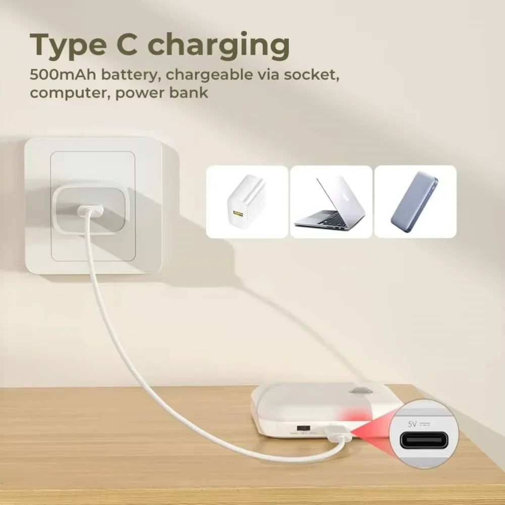 Motion Sensor Night Light – USB Rechargeable Square LED Lamp