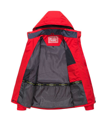 Men's Waterproof Hiking Jacket – Windproof Hooded Windbreaker Plus Size