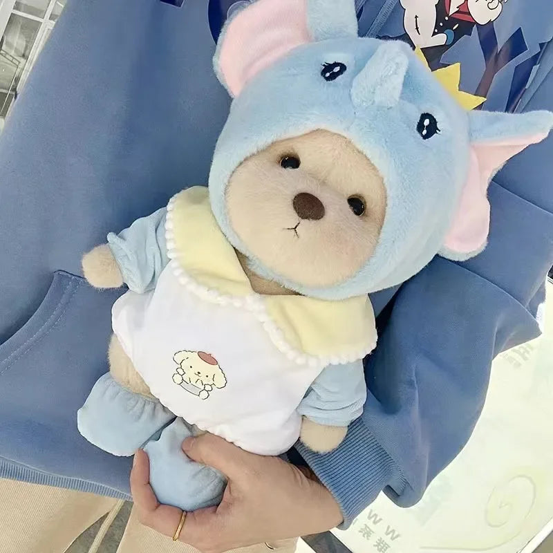 Dress-Up Teddy Bear Plush Toy with Changeable Outfits – Cute Stuffed Animal Doll