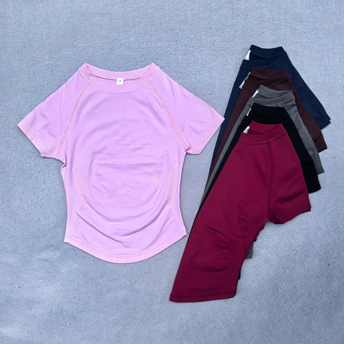 Women's Yoga Crop Top – Seamless Activewear Shirt
