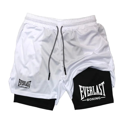 Men's Quick Dry Double Layer Compression Gym Shorts RL0365