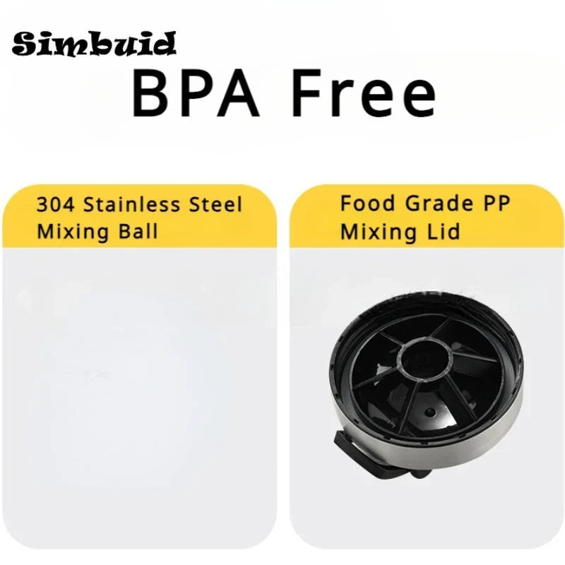 500ml or 750ml Stainless Steel Protein Shaker Bottle with Mixing Ball