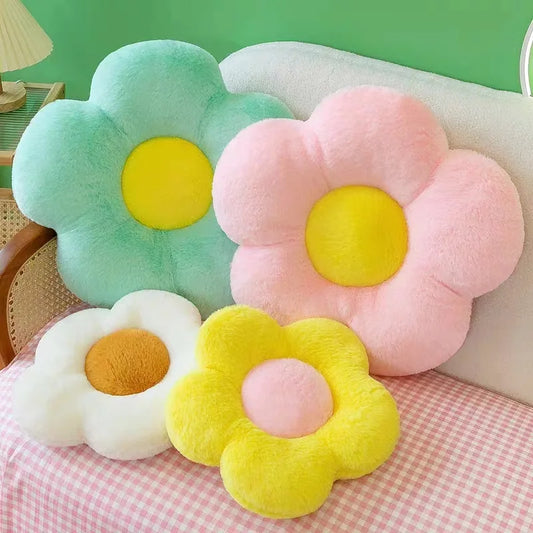 Flower Shape Plush Floor Cushion – Soft Seat Pad