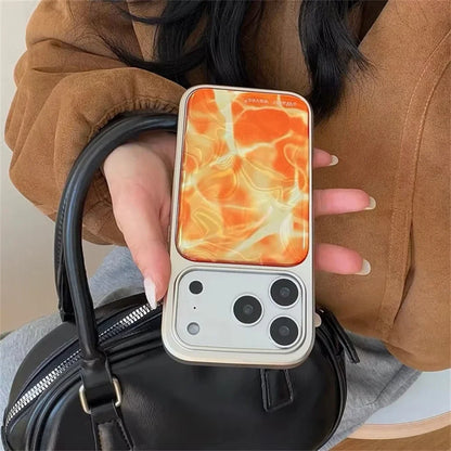 Water Ripples Pattern Electroplated Resin Casting iPhone Case