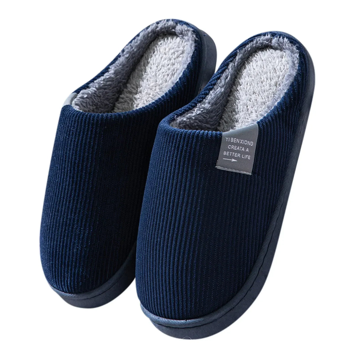 Plush Indoor Slippers for Women & Men – Anti-Slip Warm House Shoes