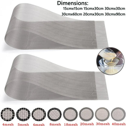 304 Stainless Steel Woven Wire Mesh Filter Screen – 4 to 500 Mesh