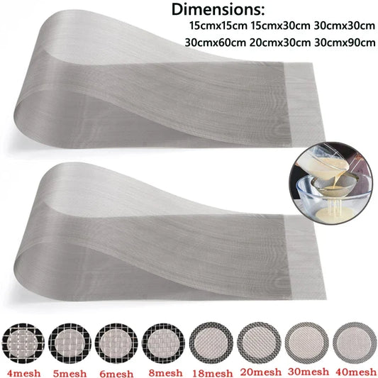 304 Stainless Steel Woven Wire Mesh Filter Screen – 4 to 500 Mesh