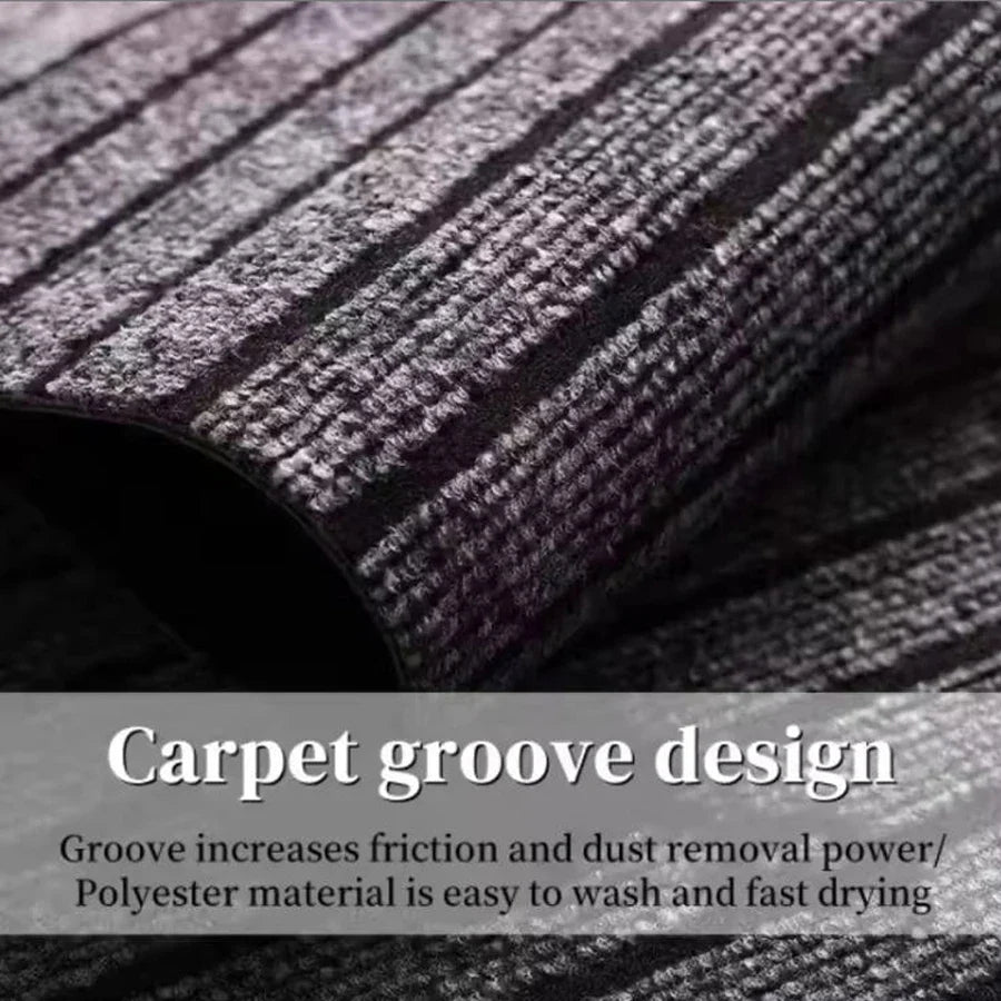 Striped Kitchen Floor Mat – Polyester Non-Slip Door Carpet Runner
