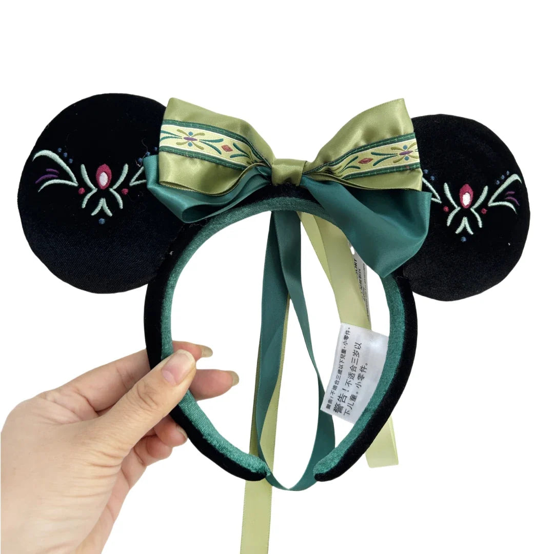 Disney Minnie Mouse Ear Headband with Bow – PU Leather Disneyland Ears