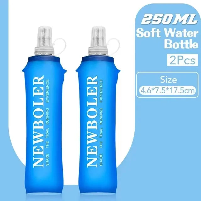 NEWBOLER 250ml or 500ml Collapsible Soft Flask Water Bottle