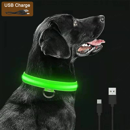 3 Modes Dog Luminous Charge Collar Led Usb Cat Dogs Collars Detachable Night Glow Loss Prevention
