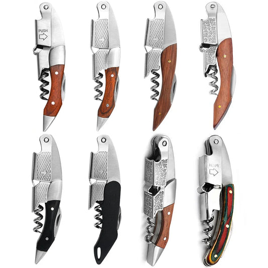 Double Hinged Wine Opener Corkscrew – Bartender Waiter Key