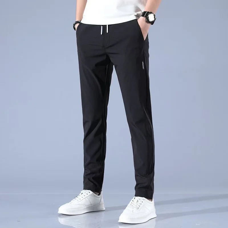 Men’s Loose Open-Crotch Sports Pants with Invisible Zipper, Plus Size